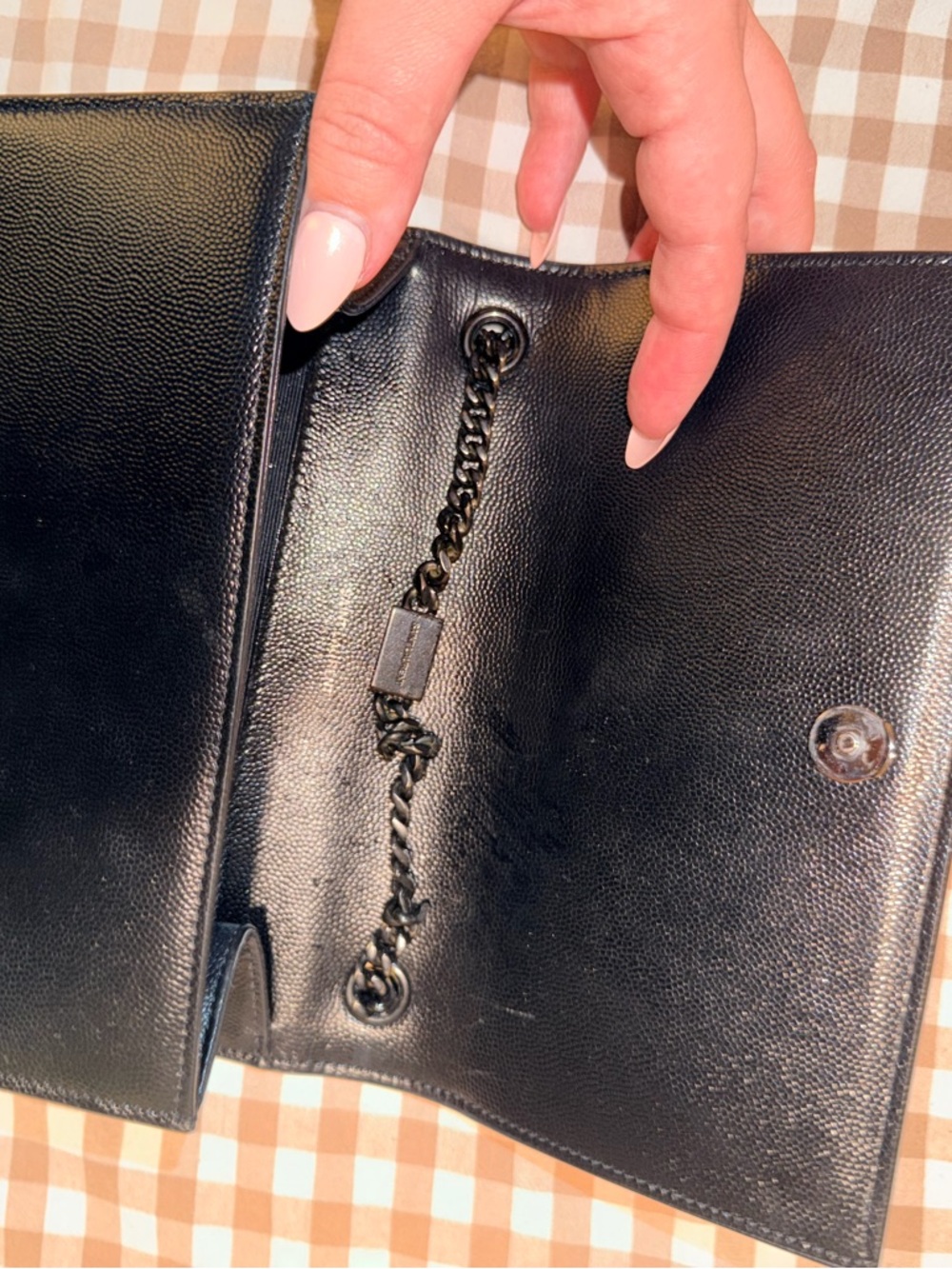 Saint Laurent Black Leather YSL Chain Bag - Picture 4 of 9